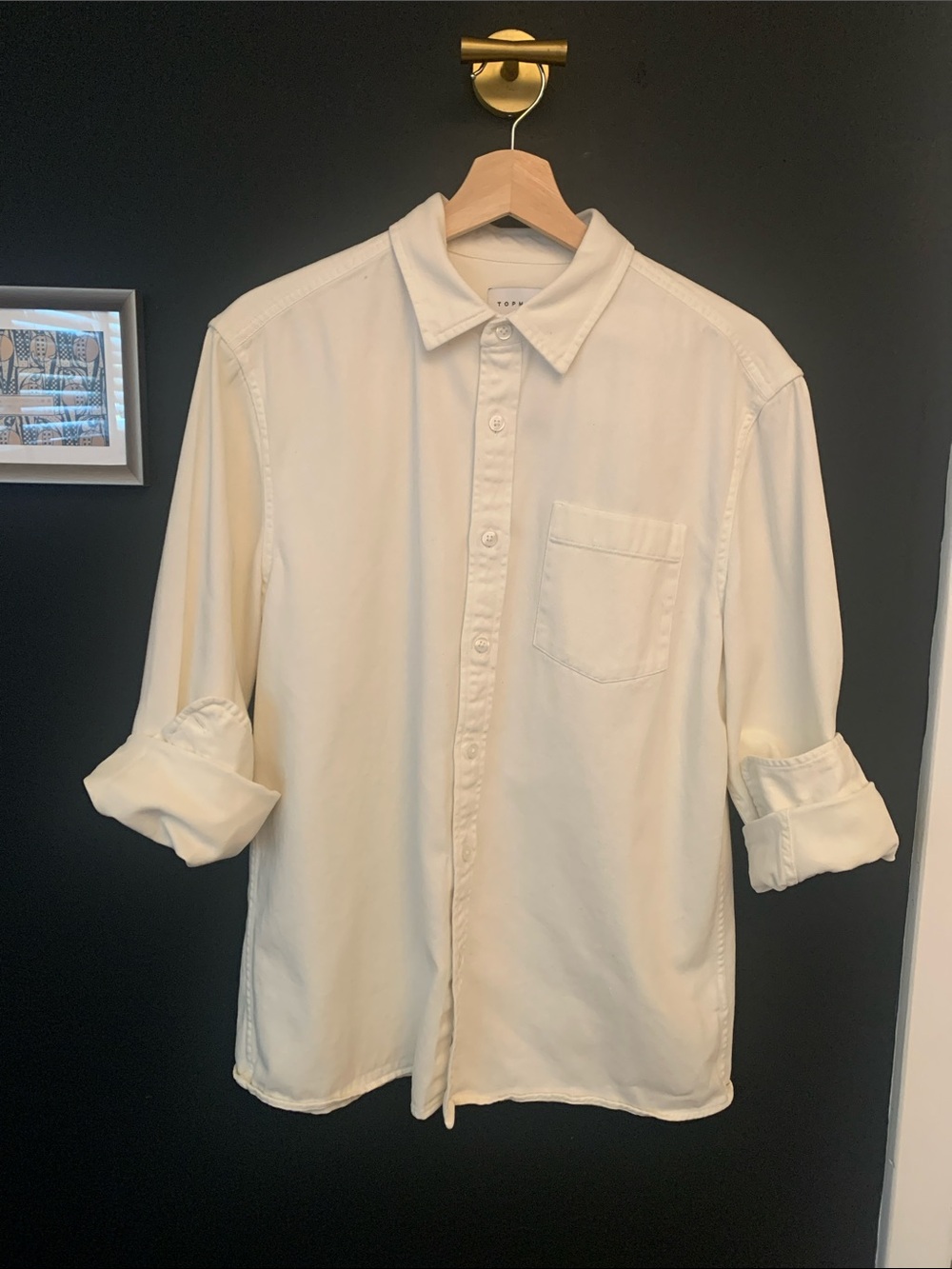 Topman cotton shirt off white M